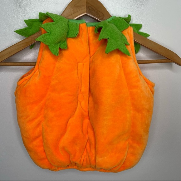 Hallow’s Eve Pumpkin Costume Soft Puffy Infant 6-9 Months Orange Green Halloween - Picture 5 of 9